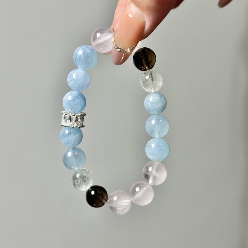 Handcrafted zodiac crystal bracelet detail — rising sign collection