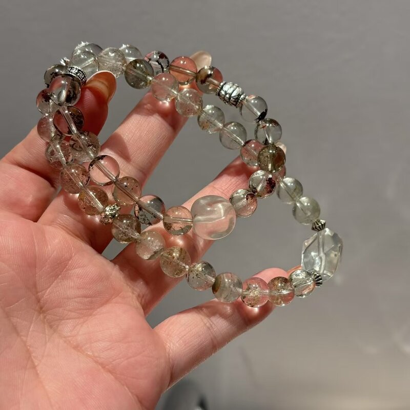 Natural crystal close-up — used in Rising sign bracelet collection